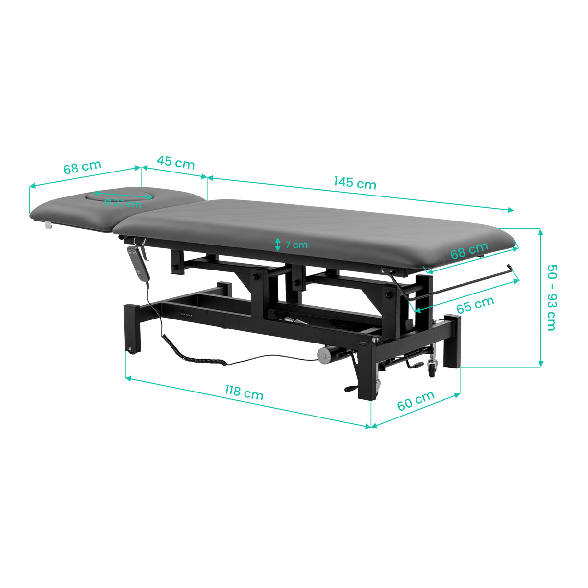 Electric Rehabilitation Table for Massage and Physiotherapy Balance Eso 2 grey