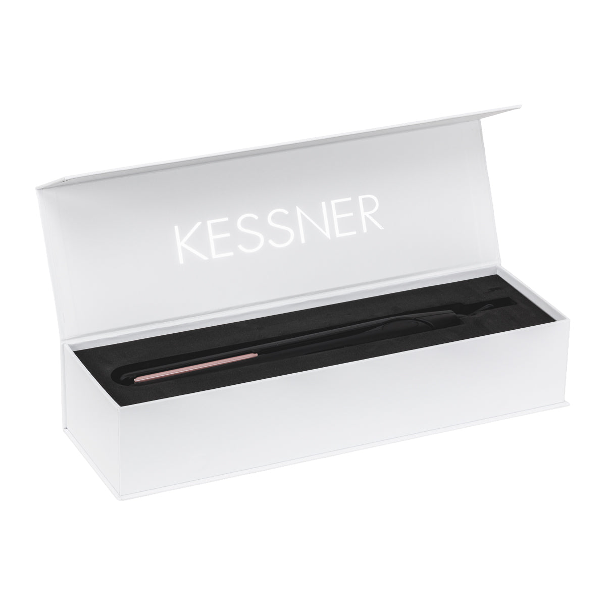 Kessner Ionic profesionalus plaukų tiesintuvas 230 °C, juodas – 9 vaizdas