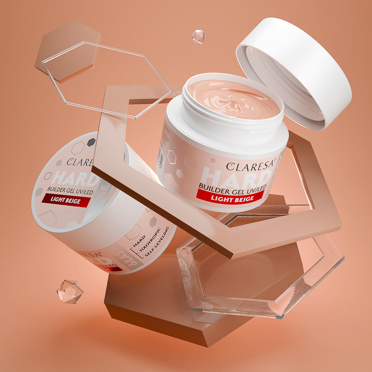 Statybinis gelis Claresa HARD&EASY LIGHT BEIGE, 12 g