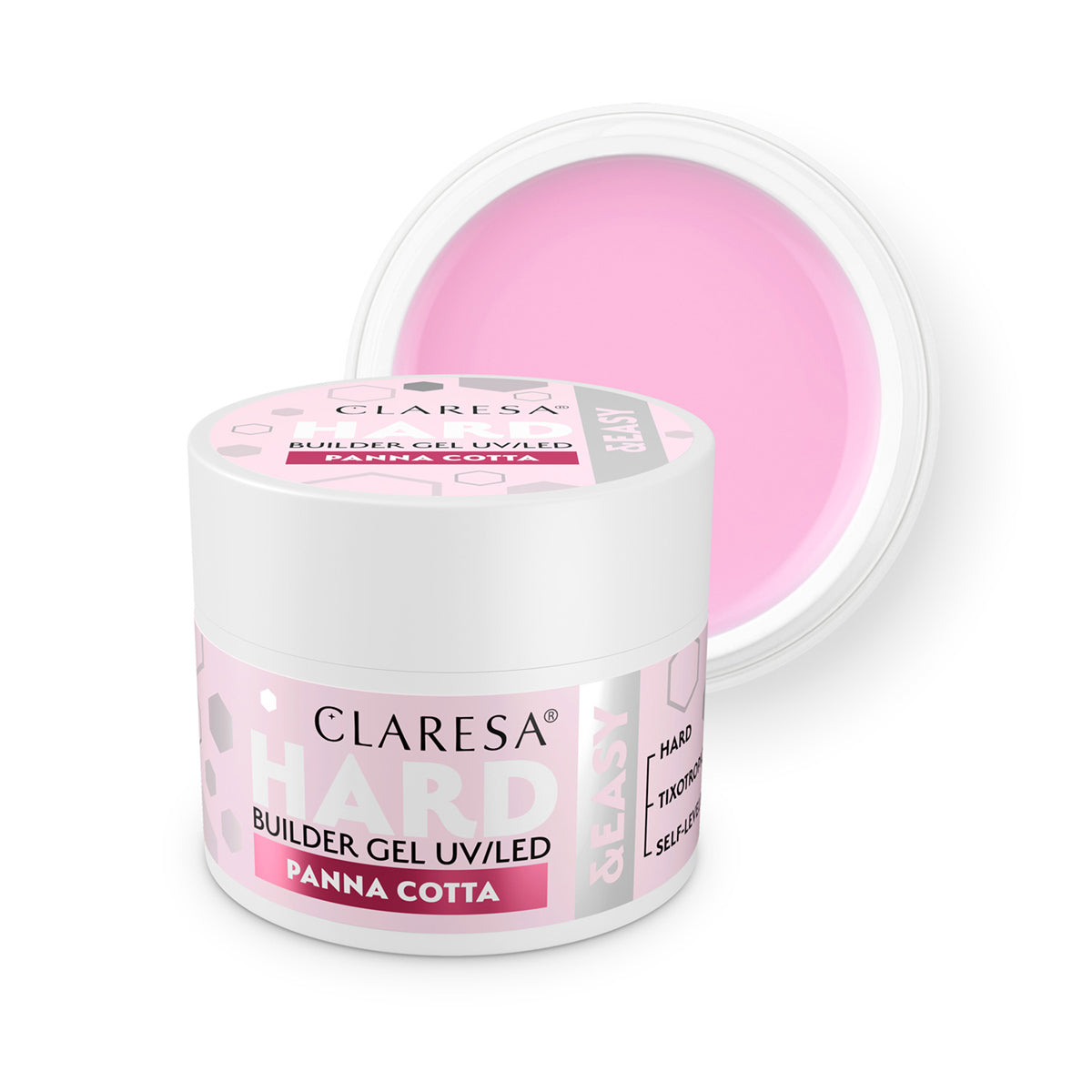 Statybinis gelis CLARESA HARD&EASY PANNA COTTA, 45 g