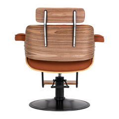 Hairdressing chair Gabbiano Florencja in brown with a black base