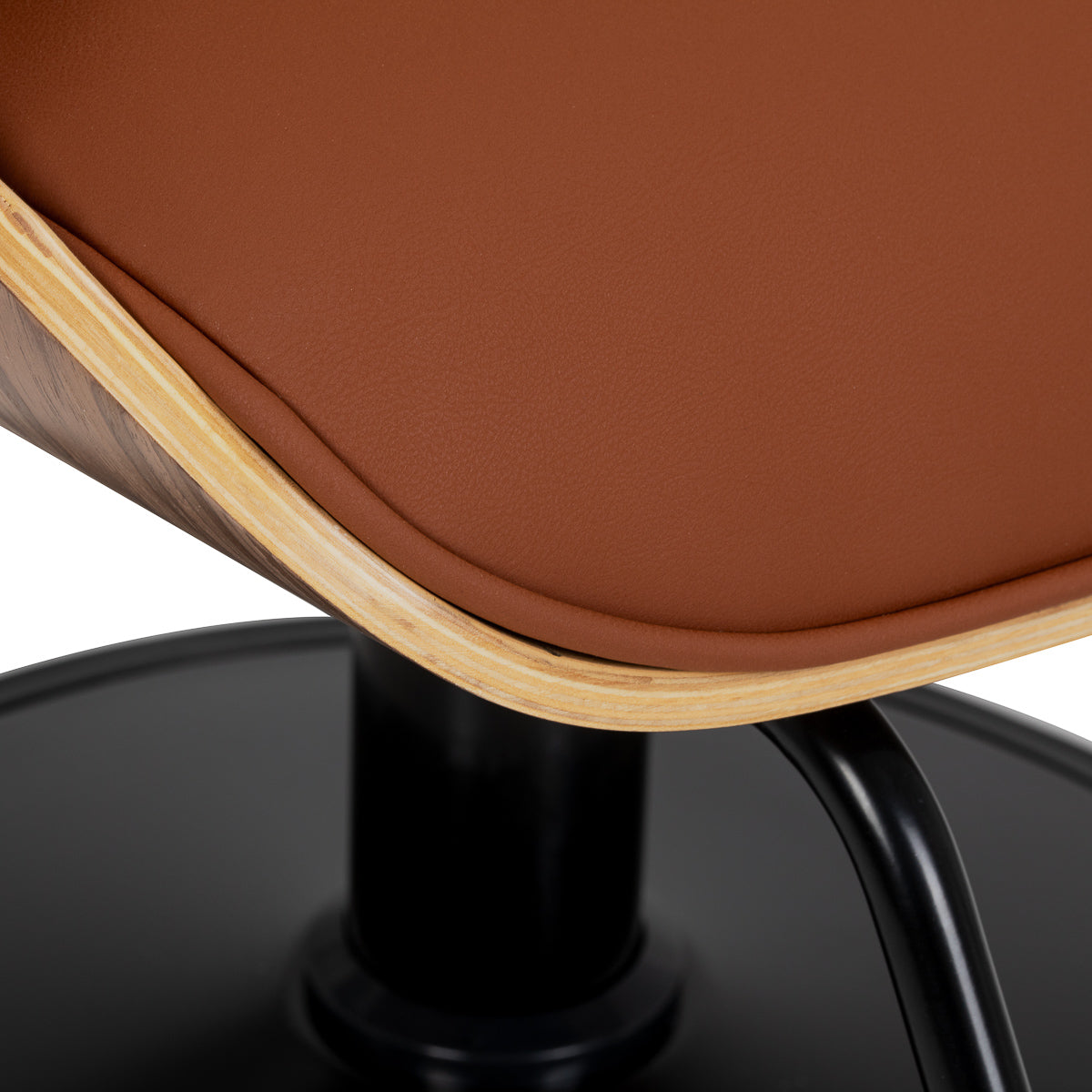 Hairdressing chair Gabbiano Florencja in brown with a black base