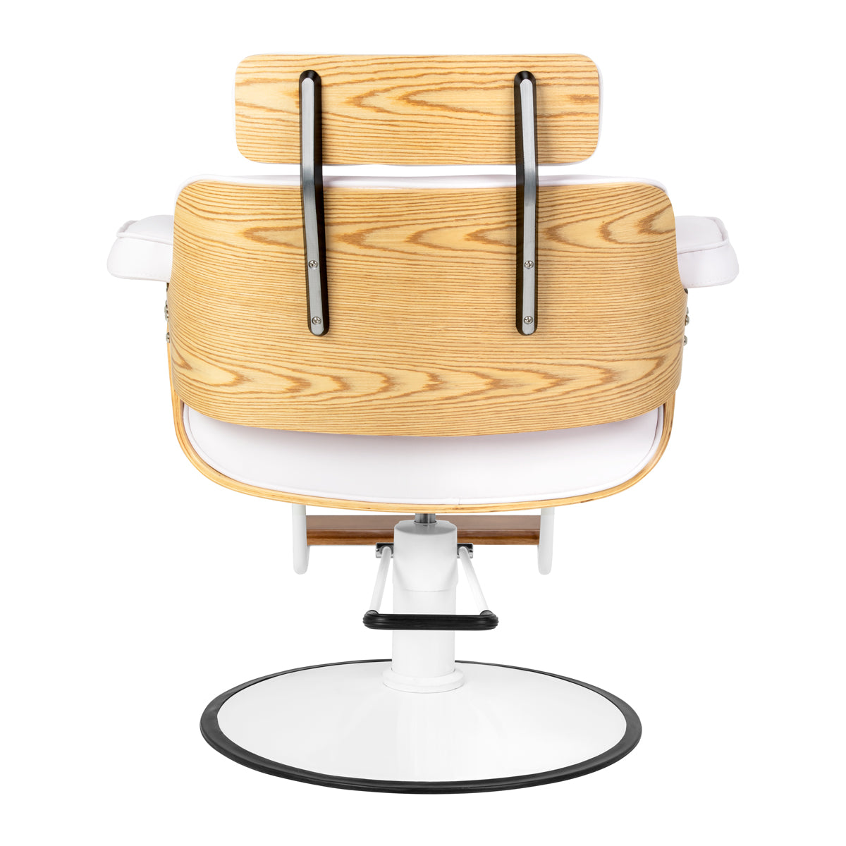 Hairdressing chair Gabbiano Florencja in white with a white base