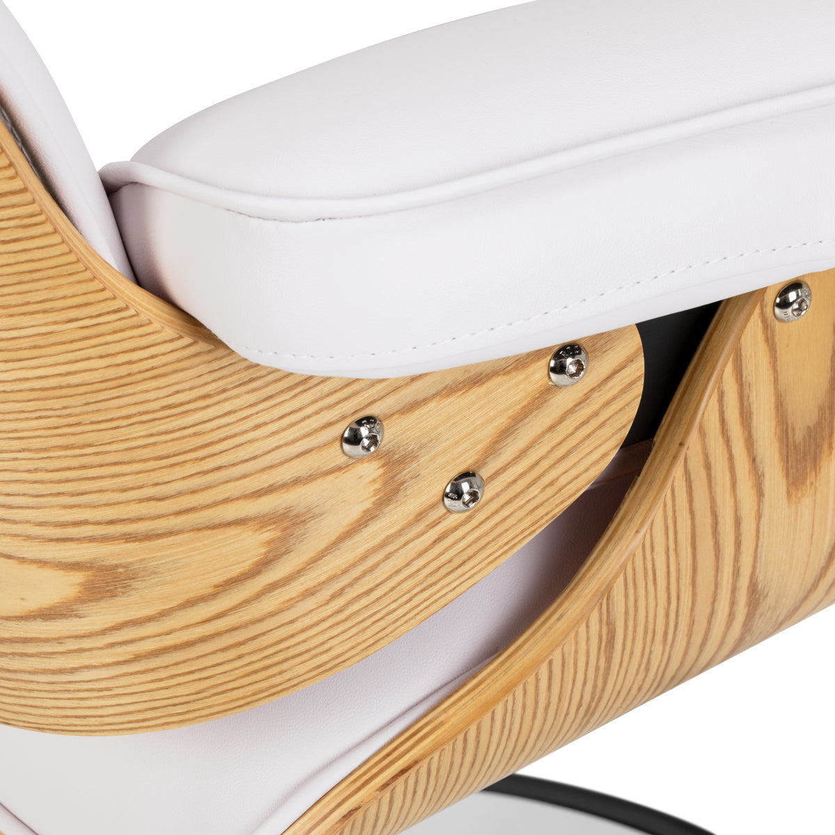 Hairdressing chair Gabbiano Florencja in white with a white base
