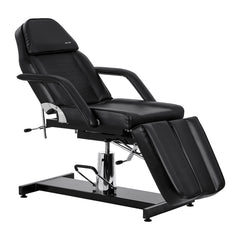 Hydraulic pedicure beauty chair Sillon 210 with rocking function and split footrest black