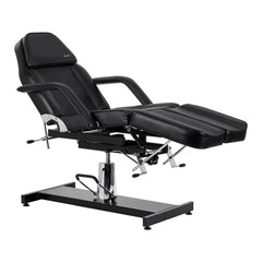 Hydraulic pedicure beauty chair Sillon 210 with rocking function and split footrest black