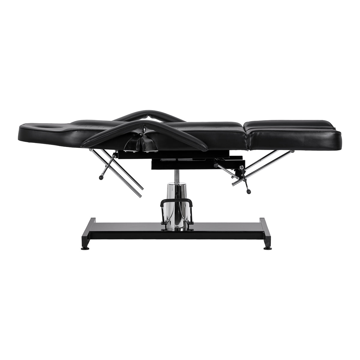 Hydraulic pedicure beauty chair Sillon 210 with rocking function and split footrest black
