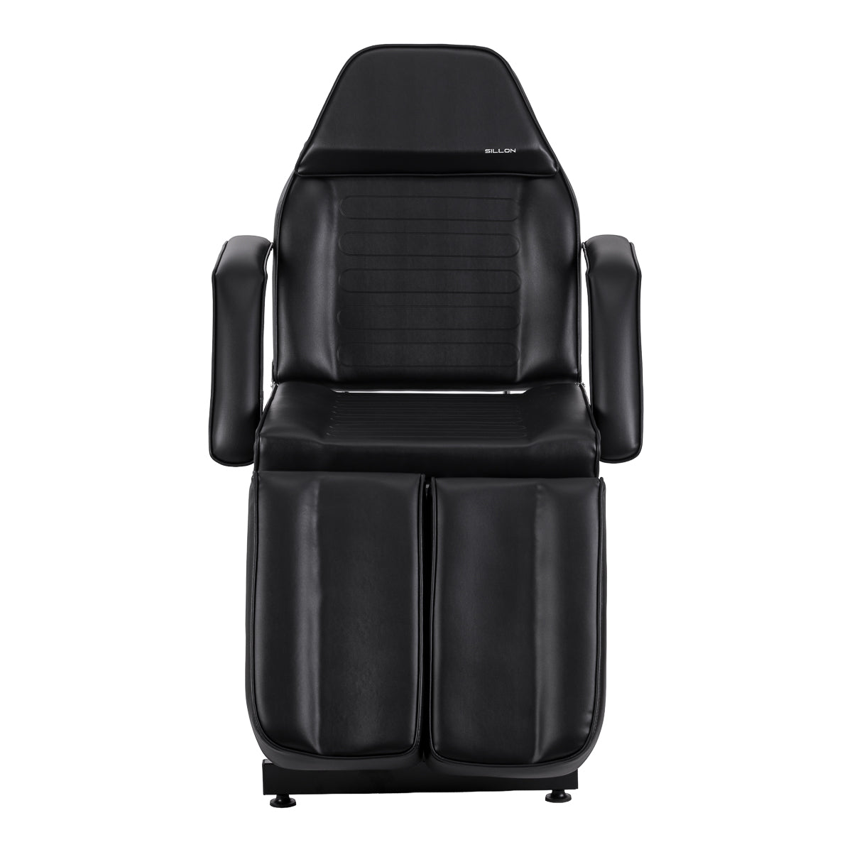 Hydraulic pedicure beauty chair Sillon 210 with rocking function and split footrest black