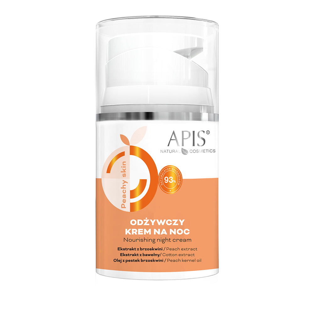 Maitinamasis naktinis veido kremas APIS PEACHY SKIN, 50 ml