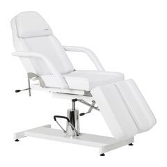 Hydraulic pedicure beauty chair Sillon 210 with rocking function and split footrest white