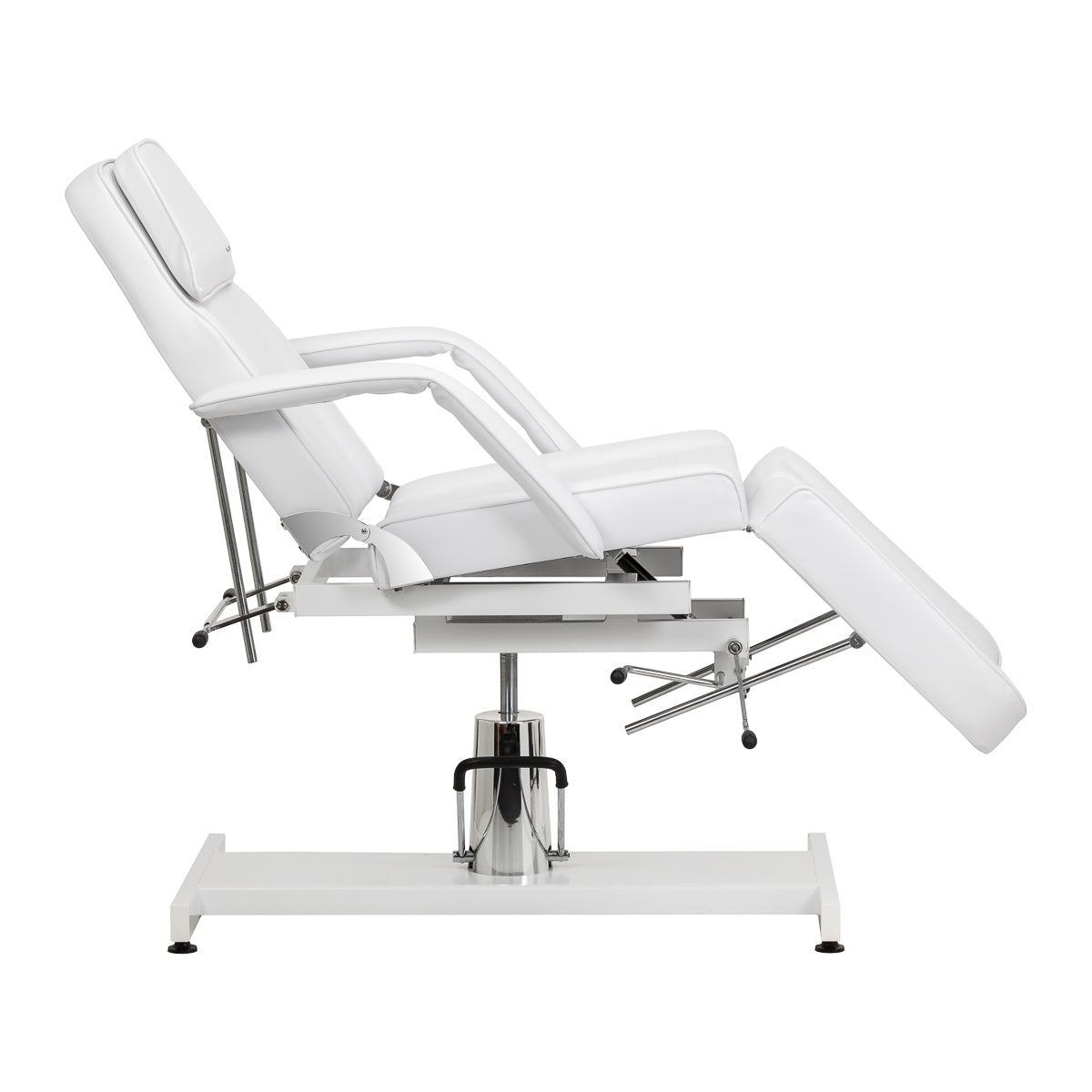 Hydraulic pedicure beauty chair Sillon 210 with rocking function and split footrest white