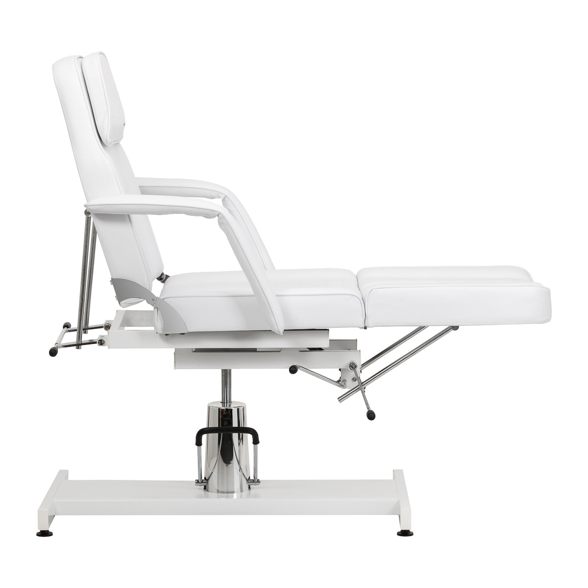 Hydraulic pedicure beauty chair Sillon 210 with rocking function and split footrest white
