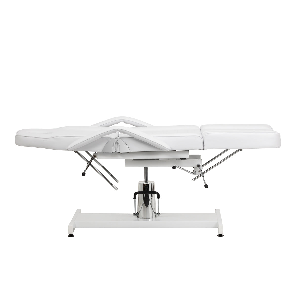 Hydraulic pedicure beauty chair Sillon 210 with rocking function and split footrest white