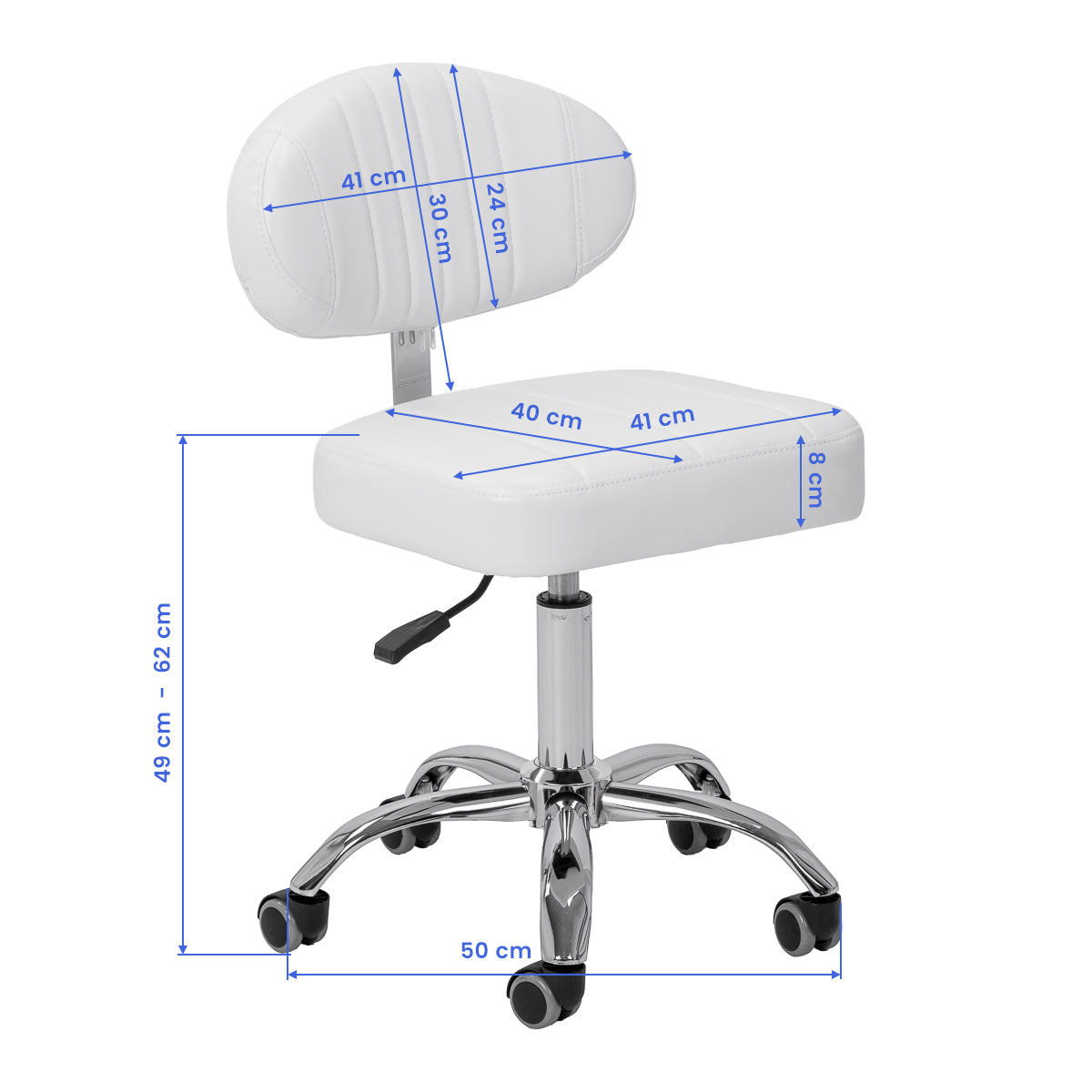 Cosmetic stool Giovanni Y08 white