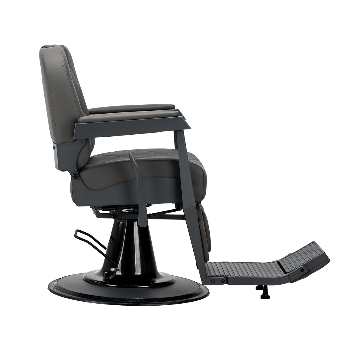 Gabbiano barber chair Bruno grey with a grey base