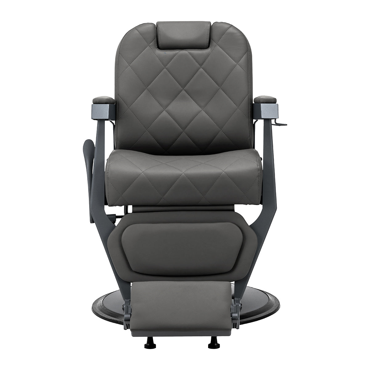 Gabbiano barber chair Bruno grey with a grey base