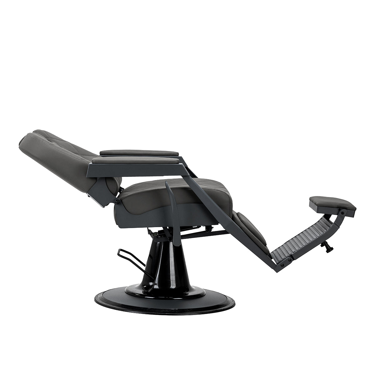 Gabbiano barber chair Bruno grey with a grey base