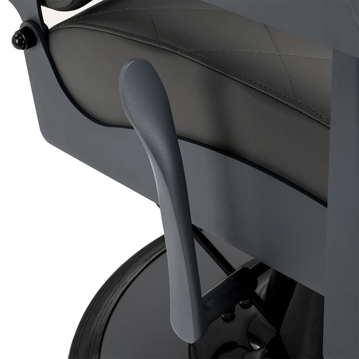 Gabbiano barber chair Bruno grey with a grey base
