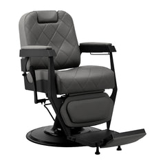 Gabbiano barber chair Bruno grey with a black base