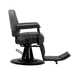 Gabbiano barber chair Bruno grey with a black base