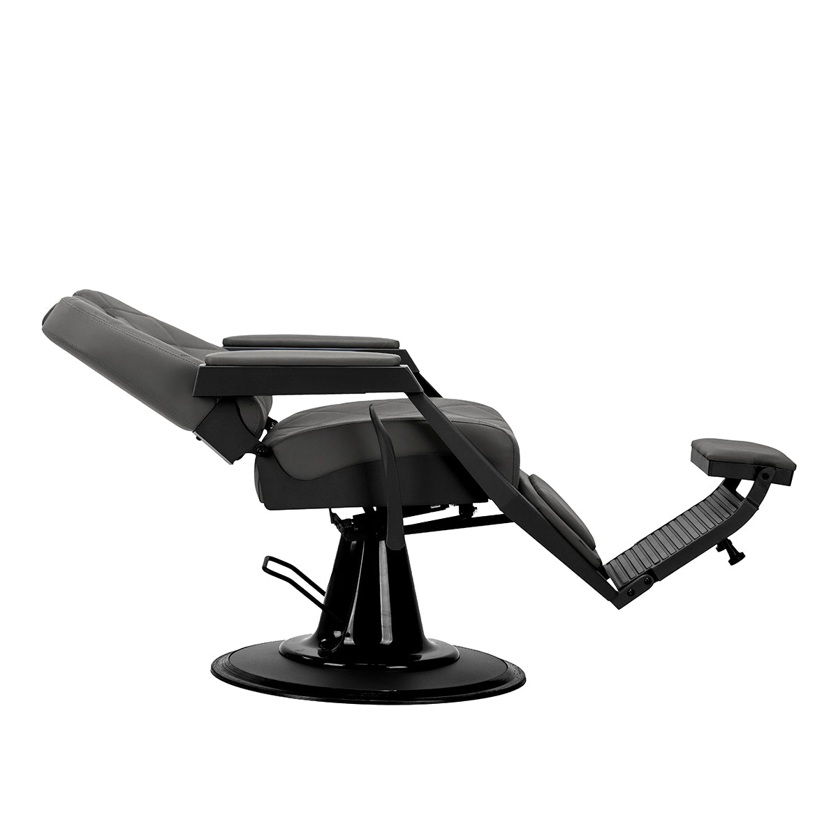 Gabbiano barber chair Bruno grey with a black base