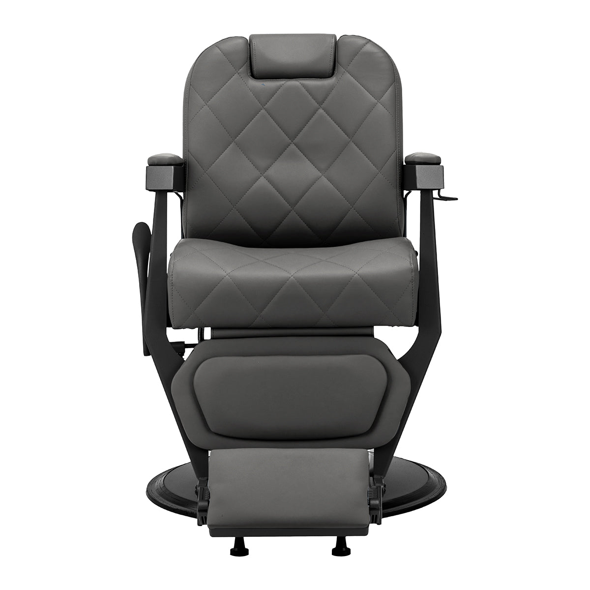 Gabbiano barber chair Bruno grey with a black base