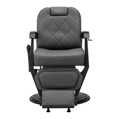 Gabbiano barber chair Bruno grey with a black base