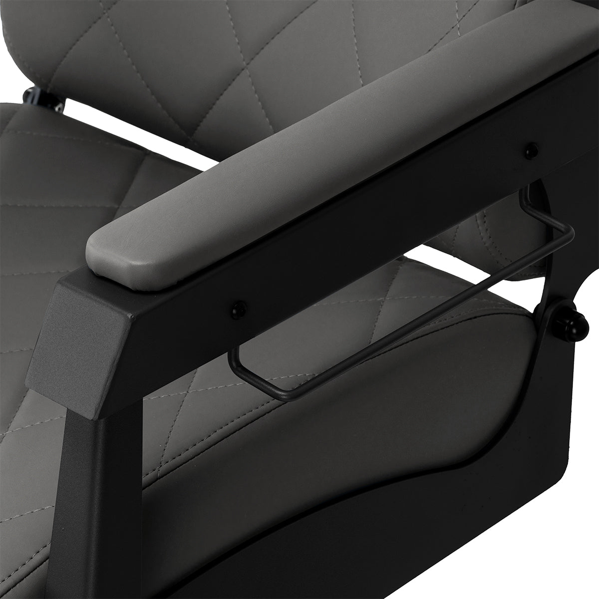 Gabbiano barber chair Bruno grey with a black base