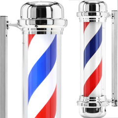 Barberio besisukantis šviestuvas (Barber Pole) LED – 100 cm, sidabrinis