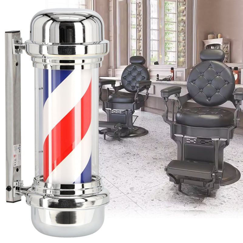 Barberio stulpas (Barber Pole) LED – 60 cm, sidabrinis
