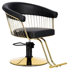 Kirpyklos kėdė Zoe GOLD, juoda su aukso sp. apdaila