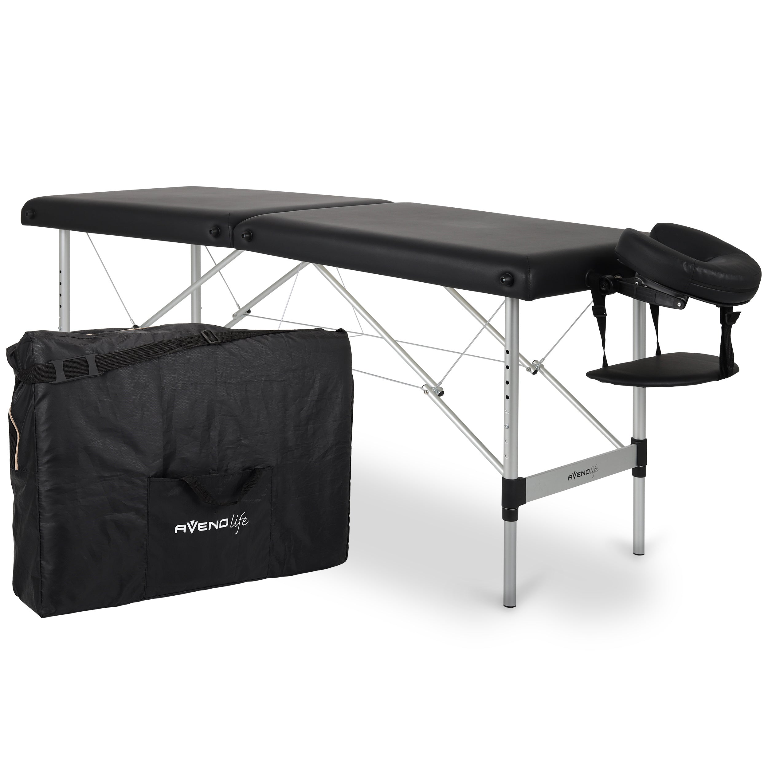 Nina Comfy Base K515 nešiojamas masažo stalas, juodos sp.
