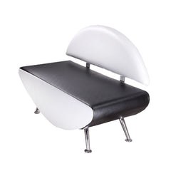 Kanapa do poczekalni Carini BD-6710 biało-czarna