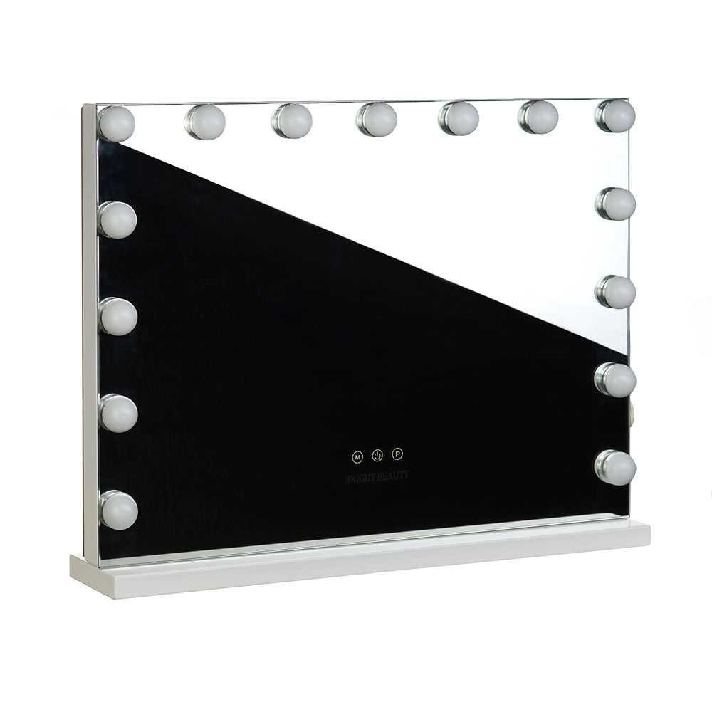 LED veidrodis HOLLYWOOD 58x43 cm – su 3 apšvietimo režimais ir USB jungtimi