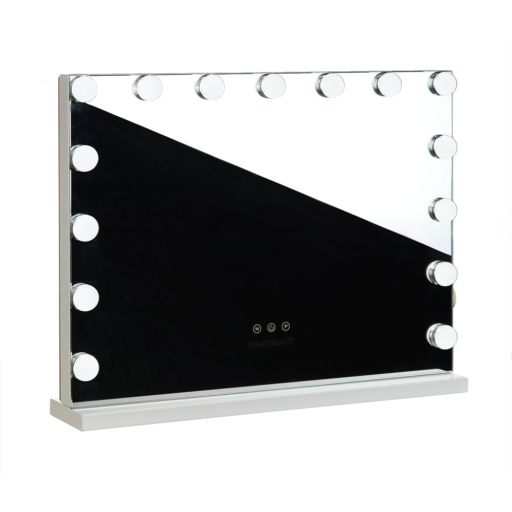 LED veidrodis HOLLYWOOD 58x43 cm – su 3 apšvietimo režimais ir USB jungtimi