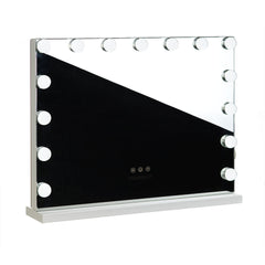 LED veidrodis HOLLYWOOD 58x43 cm – su 3 apšvietimo režimais ir USB jungtimi