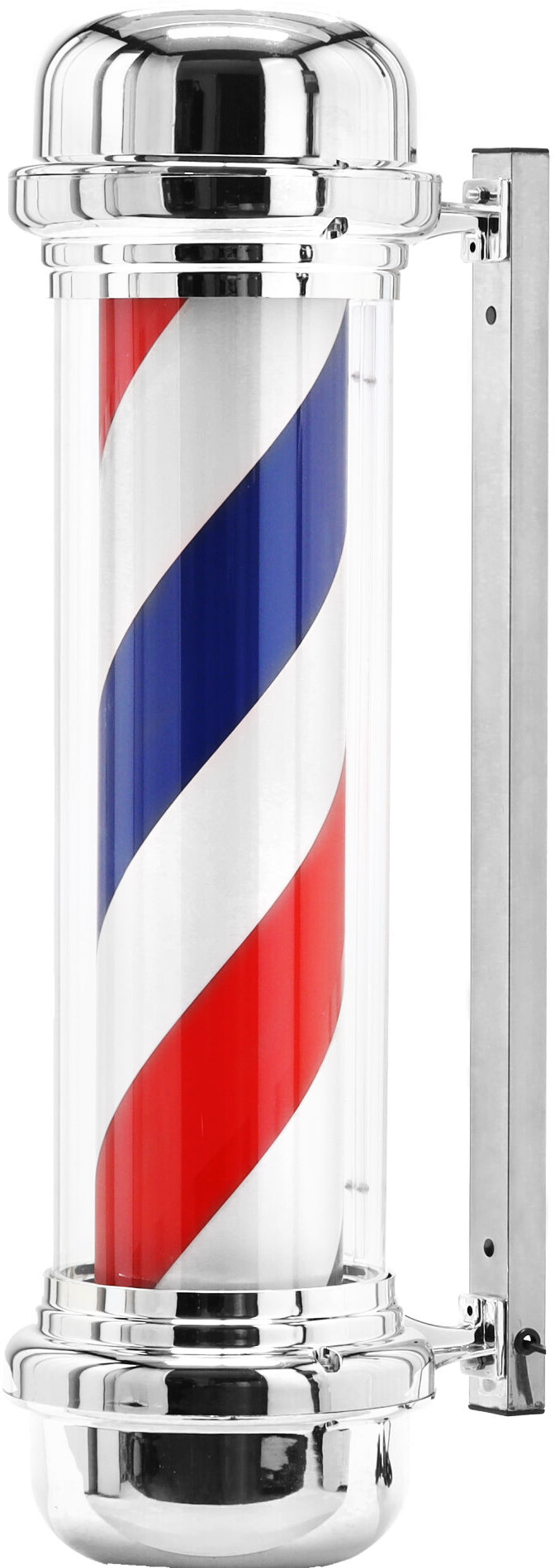 Barberio besisukantis šviestuvas (Barber Pole) LED – 100 cm, sidabrinis