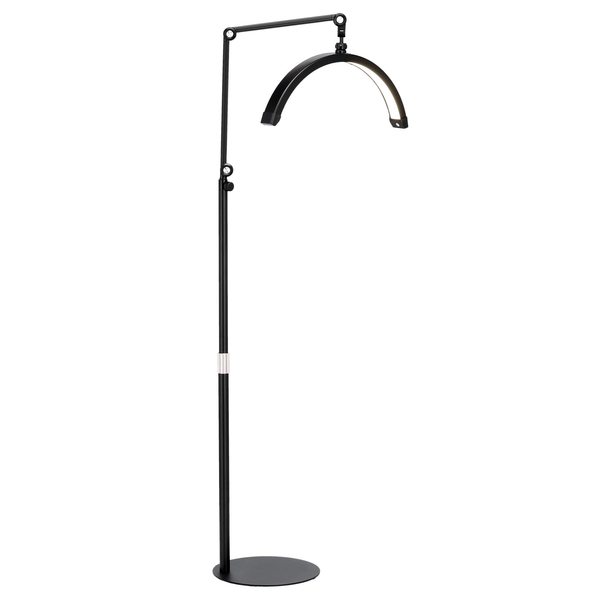 Pusmėnulio formos LED lempa Moon, 50 W, 22" – juoda, bešešėlinė