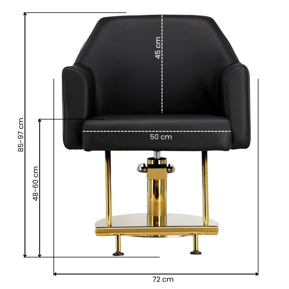 Kirpyklos kėdė Nilos, juoda