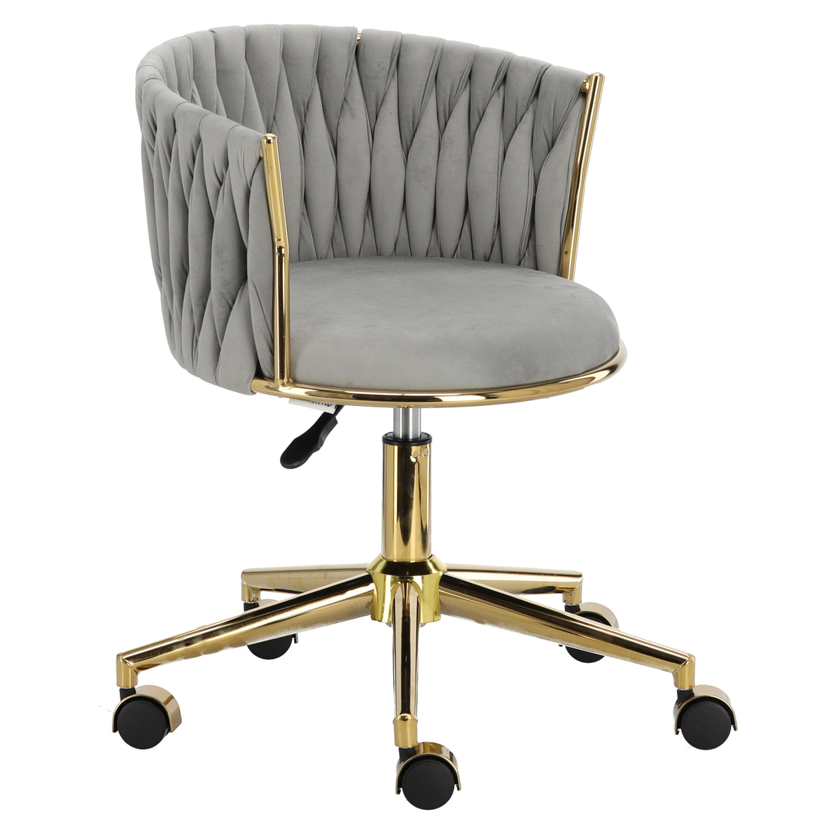 Meistro kėdė Velvet Gold su atlošu – pilka