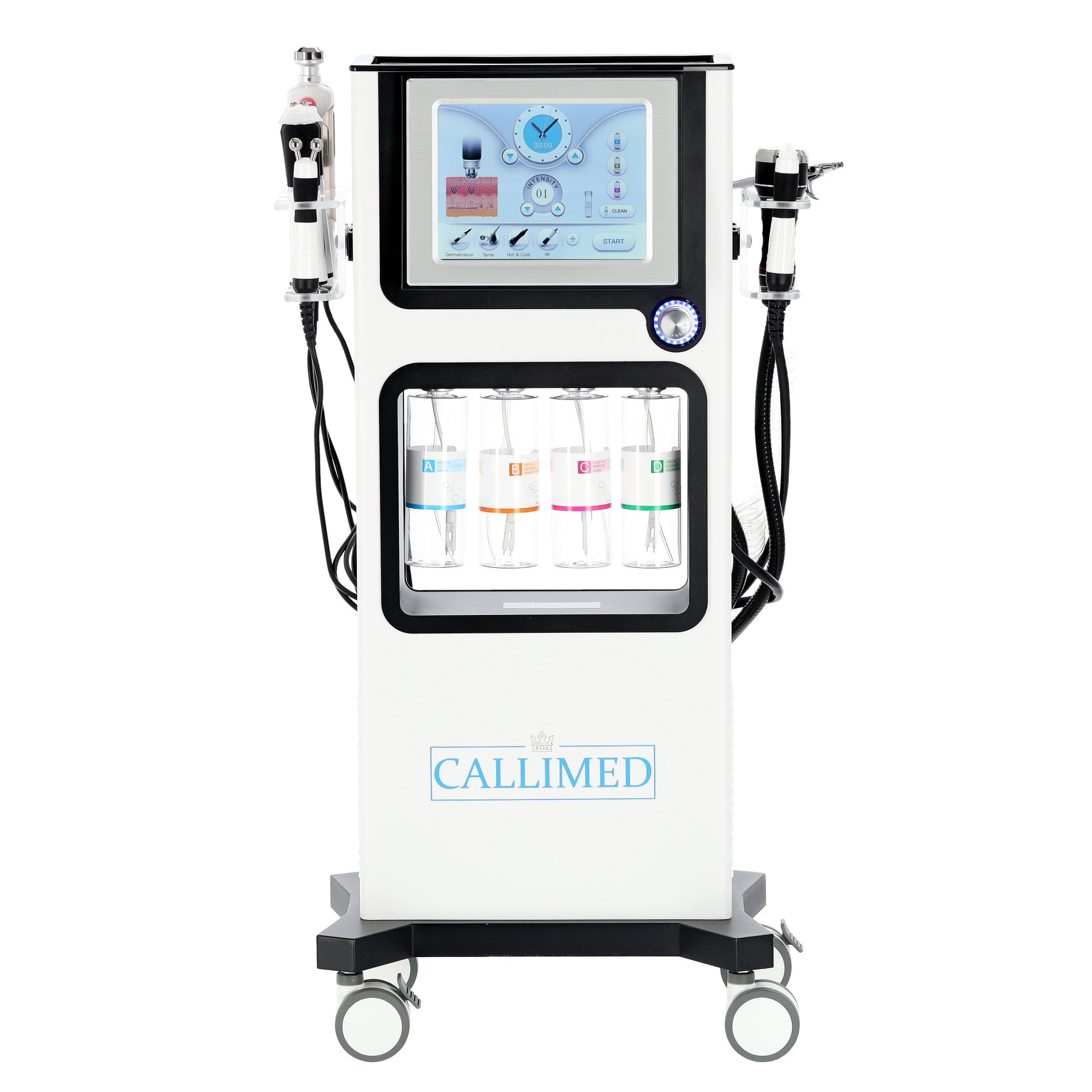Hydrodermabrazijos aparatas 7in1 su vandenilio valymu, deguonies infuzija, RF ir CO2 Oxy