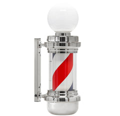 Barberio stulpas (Barber Pole) – besisukantis LED šviestuvas 68 cm, sidabrinis