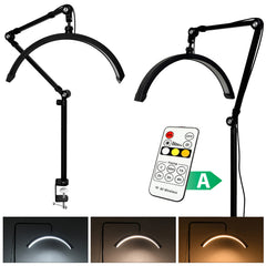 Kosmetologinė LED lempa Moon, 36 W, juoda, su prisukamu stovu
