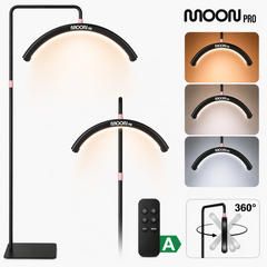 Pusmėnulio LED kosmetologinė lempa 24 W Moon Pro, juoda