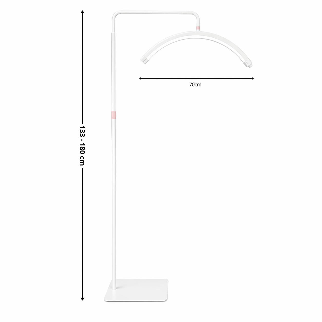 Pastatoma LED kosmetologinė pusmėnulio lempa Moon Pro MAX, 54 W – balta