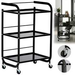 Kosmetologinis staliukas vežimėlis 101B, juodas