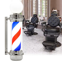 Barberio stulpas (Barber Pole) – besisukantis LED šviestuvas 88 cm, sidabrinis
