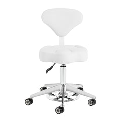 Azzurro 156-F Bump-Up meistro kėdė su atlošu, balta – 2 vaizdas