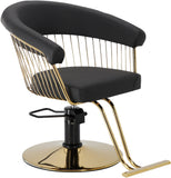 Kirpyklos kėdė ZOE, juoda su aukso sp. apdaila