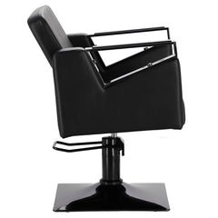Kirpyklos kėdė Toma BLACK, su pakoju - juoda